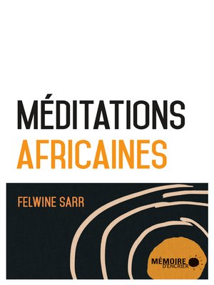 cover image of Méditations africaines